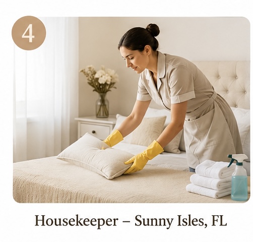 Housekeeper job in Sunny Isles